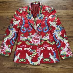 Frère Frere red blazer women’s Chinese style jacket